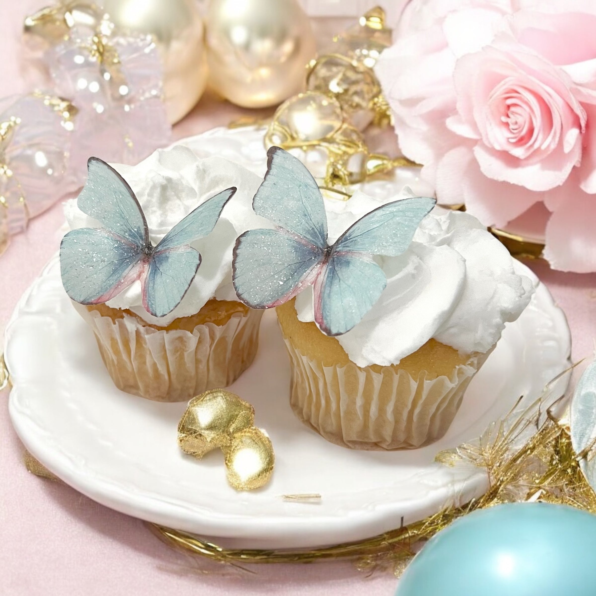 Dream Blue Edible Butterflies
