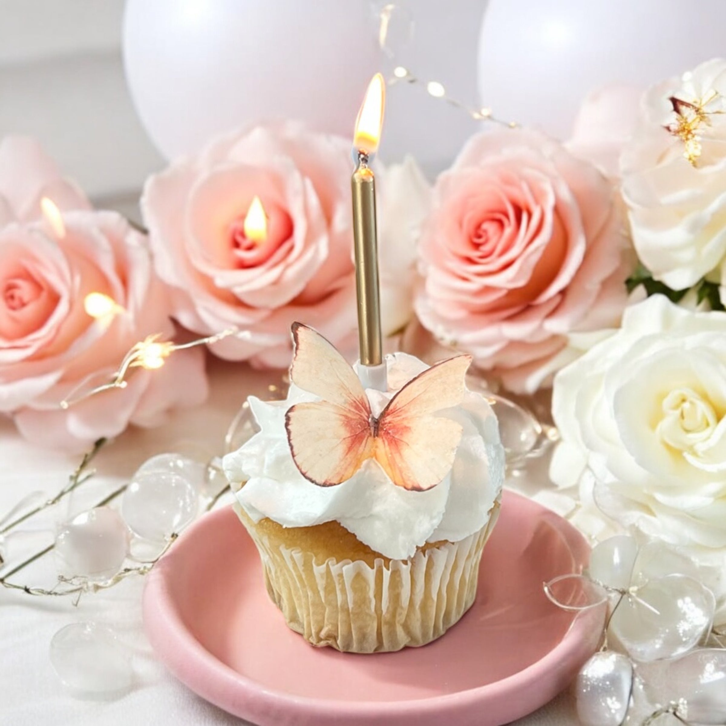 Sweet Peach Edible Butterflies