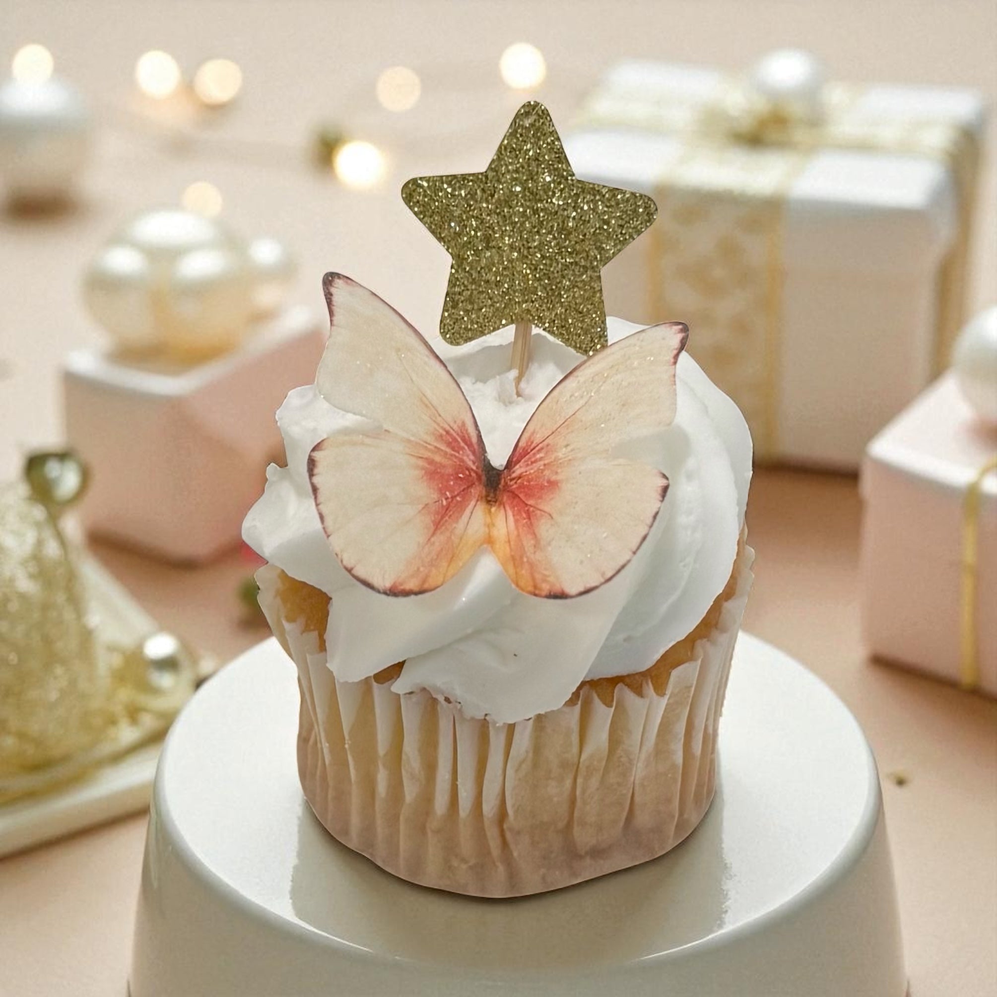 Sweet Peach Edible Butterflies