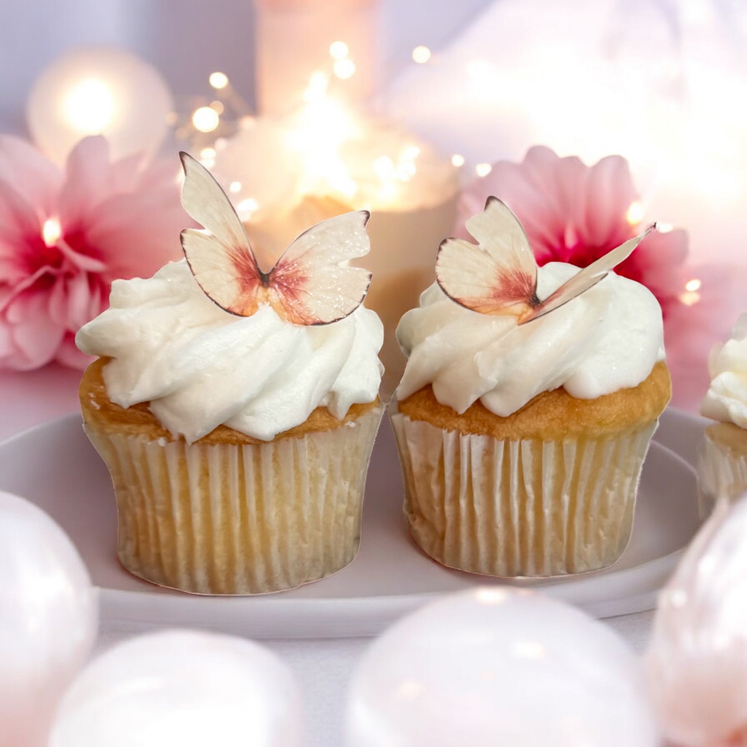 Sweet Peach Edible Butterflies