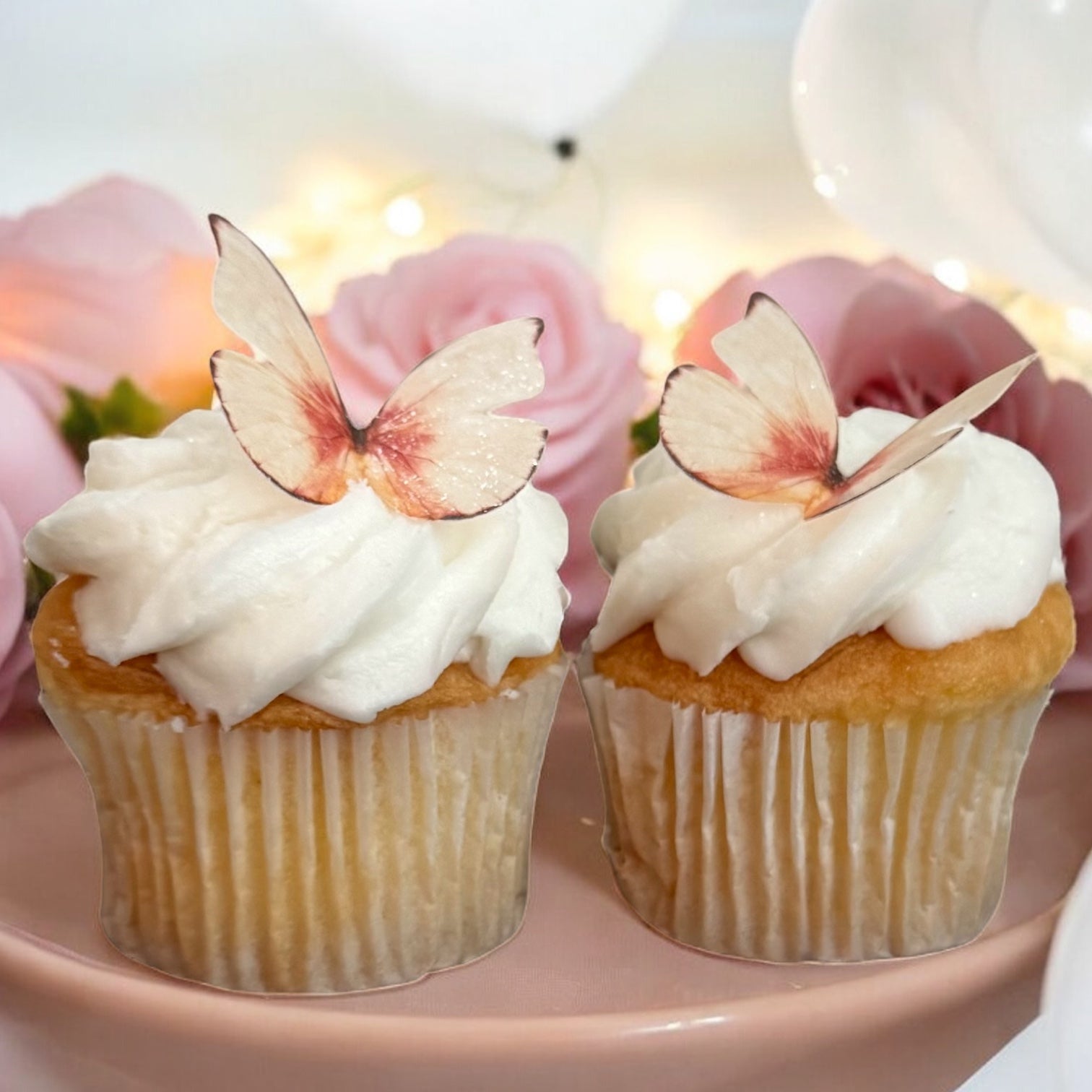 Sweet Peach Edible Butterflies