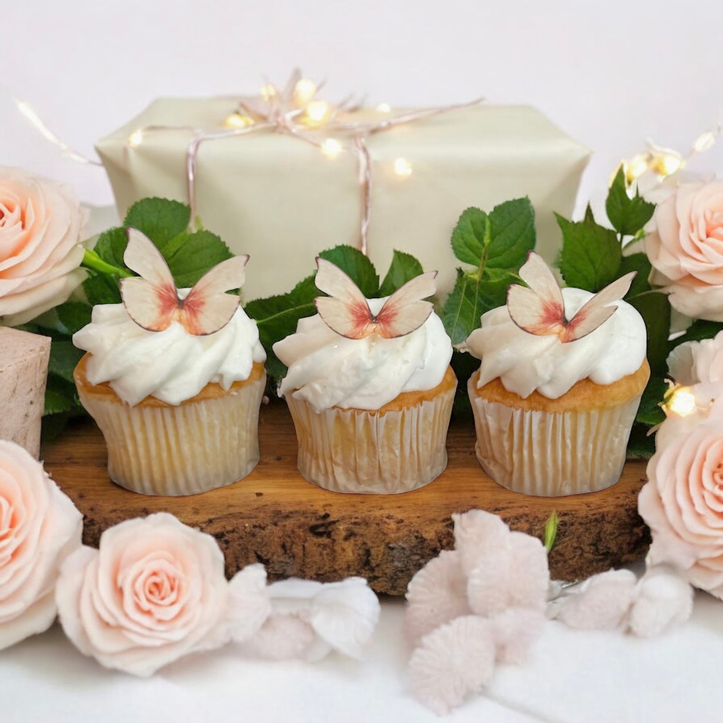 Sweet Peach Edible Butterflies