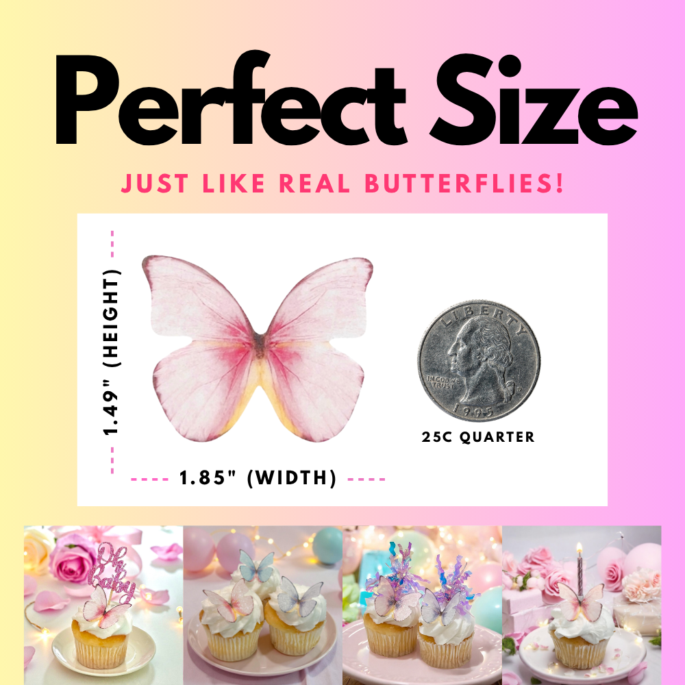 Rainbow Pack Edible Butterflies