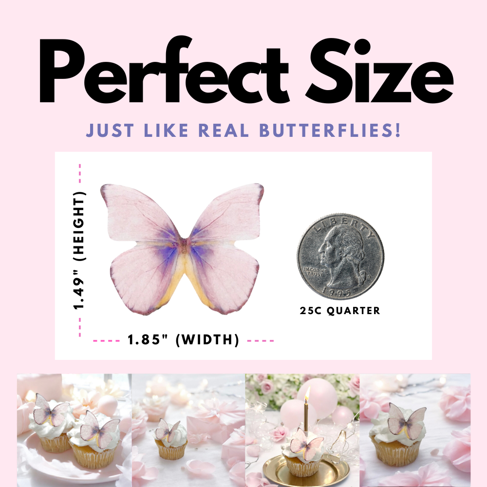 Pretty Pansy Edible Butterflies