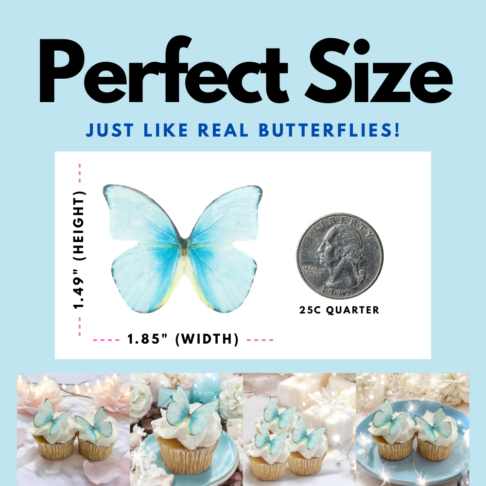 Paradise Blue Edible Butterflies