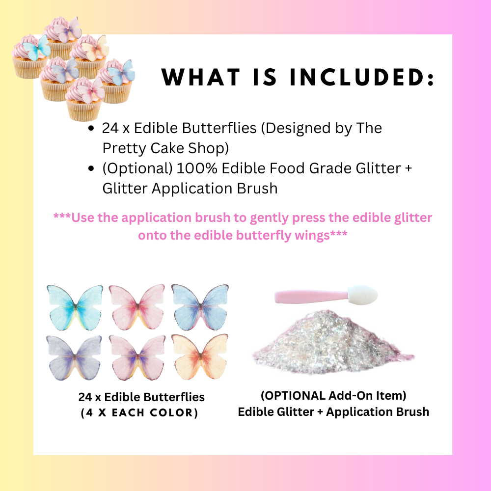 Rainbow Pack Edible Butterflies